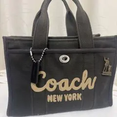 COACH キャンバストートバッグ ブラック