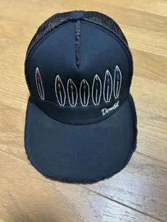 DOWBL ダブル　メッシュ　キャップ　ダメージ加工　ブラック　フリーサイズのサムネイル