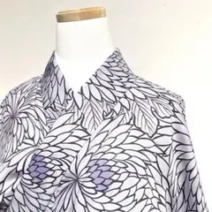 未着用 小紋 単衣 洗える着物 花紋 唐草紋様 着物 046k - メルカリ