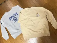 メンズ　トレーナー　オーバーサイズ　まとめ売り　ベージュ　グレー