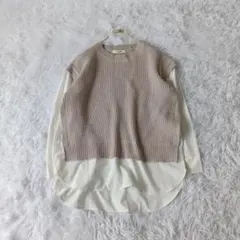 ダブルクローゼットW CLOSET レイヤードトップスF ベージュのサムネイル