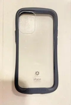 iFace Reflection iPhone12miniケース 透明/ネイビー