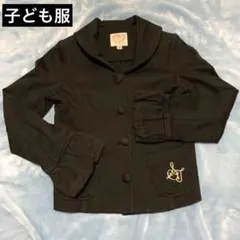 シャーリーテンプル 130 フォーマル　ジャケット　ブラック　リボン　スーツ