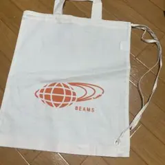BEAMS　エコバッグ　ワンショルダー＆トートバッグ　ショッパー　アイボリー