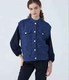 25ss Ballsey ミックスツイード クルーネックベスト