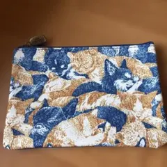 marble SUD 猫柄ポーチ 青色 未使用品のサムネイル