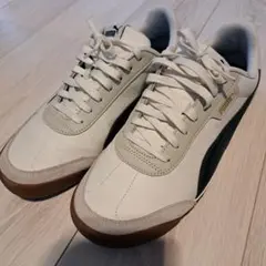 【美品】 ホワイト/グリーン/ゴールド スニーカー【Puma】
