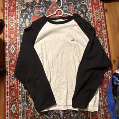 EMMA CLOTHES ラグラン長袖カットソー ホワイト×ブラックのサムネイル