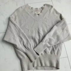 UNITED ARROWS 淡い紫 Vネック 長袖セーター