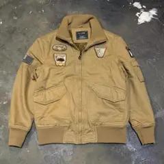 H.T.NIAO 裏ボア ミリタリージャケット イーグル刺繍 ボンバージャケット