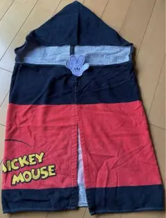 ミッキーマウス ディズニー　フード付きポンチョ タオル　約50cm