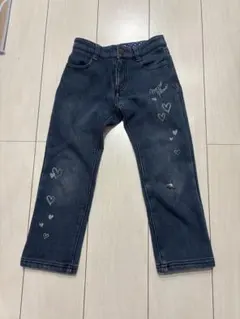 ハート刺繍デニムパンツ