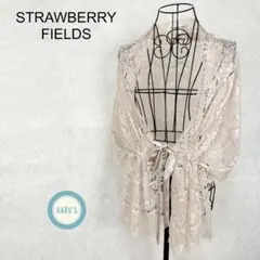ストロベリーフィールズ レース リボン ショール 羽織り ベージュ系のサムネイル