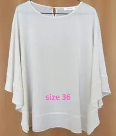 m's select ポンチョ型ブラウス 36サイズ アイボリー