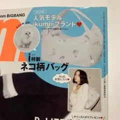 【新品】 モデルikumiのブランド i特製 ネコ柄バッグ 雑誌mini付録