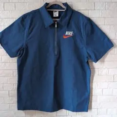 Nike ネイビー ジッパー付きポロシャツ Sサイズ