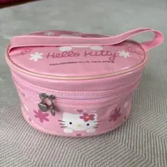 ハローキティ ミニミニバニティポーチ カオハナ ピンク 千鳥格子