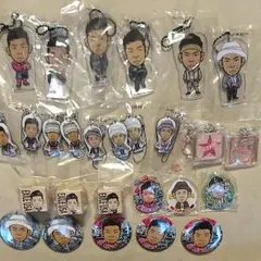 USA セット EXILE 缶バッジ クリアチャーム クリーナー ネームスタンプ