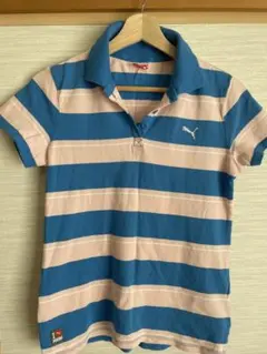 PUMA ストライプ ポロシャツ Mサイズ