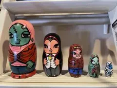 ZECS 木製マトリョーシカ5個セット ストリートアート　グラフィティーアート