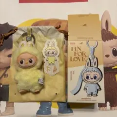 POPMART ラブブ イニシャル アルファベット F ぬいぐるみ キーホルダー