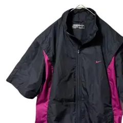 NIKE GOLF ハーフジップ 半袖ナイロンジャケット 黒 メンズL ゴルフのサムネイル