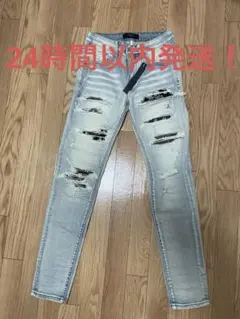 正規品 Amiri stack jeans 28 ブルー スキニーデニム - メルカリ