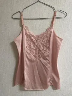 シャルレ　ピンク キャミソール レース付き　85