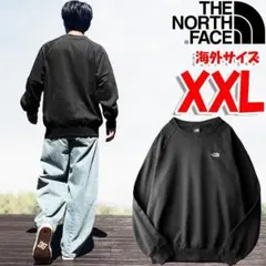 ノースフェイス トレーナー スウェット メンズ 黒 海外XXL 日本4L相当