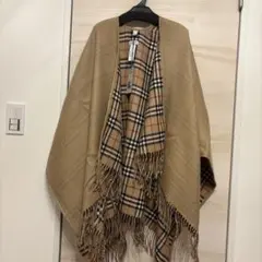 BURBERRY チェック柄ウールポンチョ