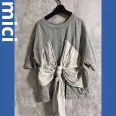 mici ヘビーウェイトバックリボン ビッグTシャツ　半袖