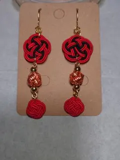 和風　水引　ロングピアス