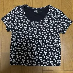 ユニクロ　PAUL & JOE 花柄 半袖クロップドTシャツ　Lサイズ