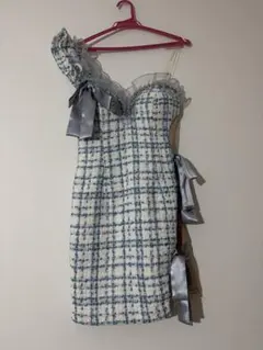 ローブドフルール　シースルー ワンショルダー タイトミニドレス (fm2160)