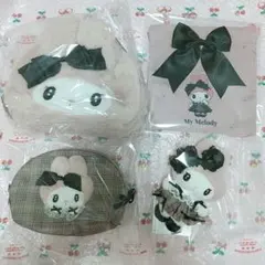 新品★秘密のメロクロ 마이멜로디 ポーチ バニティ マスコット 巾着 まとめ売