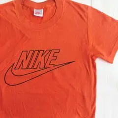 【NIKE】USA製 90s 銀タグ シングルステッチ オレンジ Tシャツ 古着