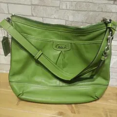 Coach グリーン ショルダー2wayバック
