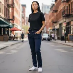 GU ネイビー スキニーデニム