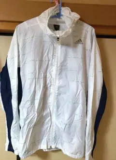 ※激安　アディダス　adidas　ナイロンパーカー　ホワイト　ネイビー　Lサイズ