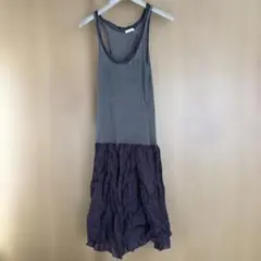 初期　sacai luck 異素材 ドッキングタンクトップワンピース 穴ありのサムネイル