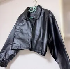 ブラック レザージャケット GRL