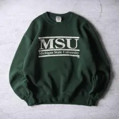 00sメキシコ製　カレッジロゴプリント　ヘビーウェイト　スウェットトレーナー