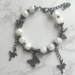 ガラスビーズ 蝶々 ブレスレット