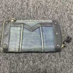 【1000円値引きあり商品の説明欄にて記載】 DIESEL デニム 長財布 DIESEL ディーゼル 長財布 デニム ブルー 現在発送まで約7〜9日