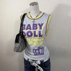 BABYDOLL y2k ロゴ タンクトップ ピチタンク 平成ギャルのサムネイル