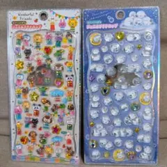 ストーンつき　ジュエルプチドロップシール　2枚セット