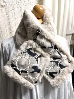 専用51206Ｂミナペルホネンハンドメイドマフラー 女優ライト効果の ベージュ