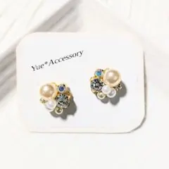 S-2　ハンドメイド☆ビジューピアス／イヤリング