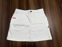 ルコックゴルフ　ホワイト コットン混紡スカート