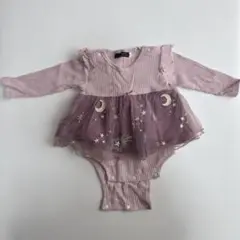 coto cotte コトコット ピンクチュールロンパース